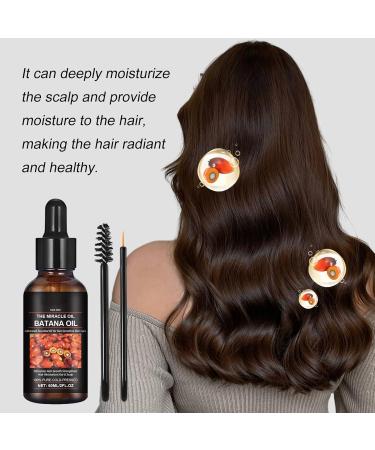 Batana Oil for Hair Growth 60ml Batana Oil Organic Prevents Hair Loss & Increases Shine Strengthening and Thickening Hair Natural Raw Batana Hair Oil for Women and Men - Buy Online on GoSupps.com