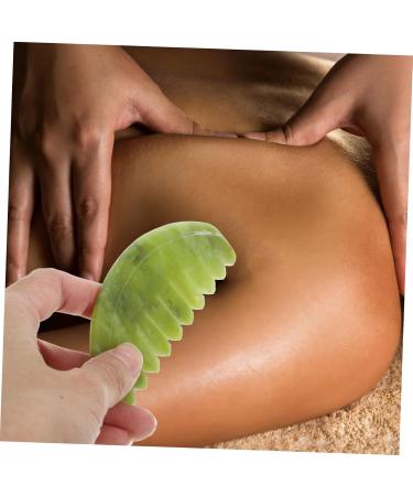 Gradeneve Jade Comb - Handcrafted Body Massage & Scalp Scratching Tool for Relaxation | Premium Jade Massage Device - Buy Online on GoSupps.com