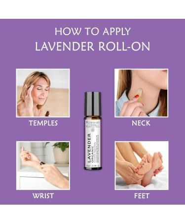 10 ml Lavender Essential Oil Roll-On | 100% Pure & Natural | Aromatherapy & Massage - Rosemary Creek - Buy Online on GoSupps.com