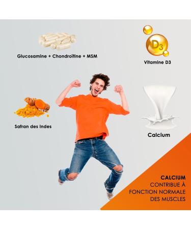 Turmeric with Glucosamine Chondroitin and Collagen | Powerful Anti-Inflammatory & Natural Pain Reliever | Eliminates Muscle Joint & Bone Pain | 90 Capsules - Buy Online on GoSupps.com