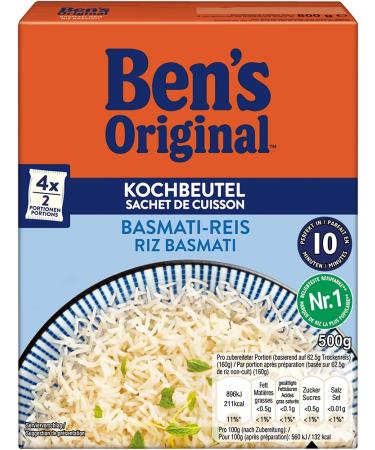 Buy Ben's Original Basmati Rice - 10-Minute Cook Bags 9 Pack (9x500g) - Premium Quality Basmati Rice for Quick and Delicious Meals - International Shipping Available - Buy Online on GoSupps.com