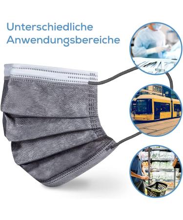 Beurer MM 15 OP Mask Type IIR | 3-Layer Medical Face Mask | Gray | 20 Pieces | Made in EU | Protects Against Droplets & Microorganisms - Buy Online on GoSupps.com
