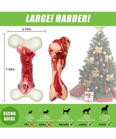 2TRUL Indestructible Dog Toy for Aggressive Chewers - Real Bacon Flavored Chew Bone for Large Dogs - Best Toy to Keep Them Busy - Buy Online on GoSupps.com