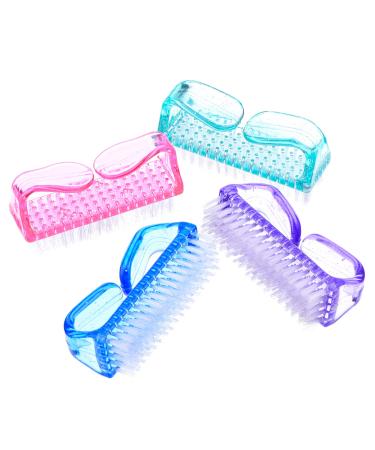 4-Piece Large Multicolor Handle Nail Brush Set for Effective Nail Cleaning - Buy Online on GoSupps.com