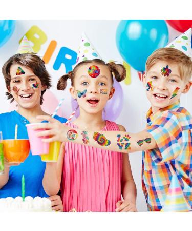 Tie Dye Temporary Tattoos Stickers - 192PCS, 16 Sheet Body Art Fake Tattoos for Kids, Tie Dye Party Favor & Decorations - Carnival Rewards - Buy Online on GoSupps.com