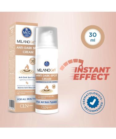 McG Melanogen Dark Spot Corrector Cream - Anti Dark Spot Cream for Face Body Underarms Bikini Area - Lumisphere & Hentowhite for Instant Effective - Glowing Skin for Women and Men - SPF20/30ml - Buy Online on GoSupps.com