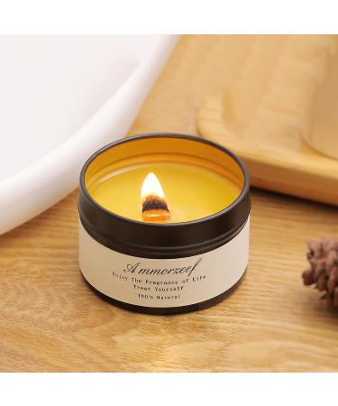 Sandalwood Meditation Candle - Natural Soy Wax Wooden Wick | Aromatherapy Spa & Yoga Candles for Women - Buy Online on GoSupps.com