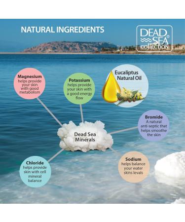 Dead Sea Collection Eucalyptus Bath Salts - 970g Organic Sea Salt for Relaxation & Aromatherapy Spa Experience - Buy Online on GoSupps.com