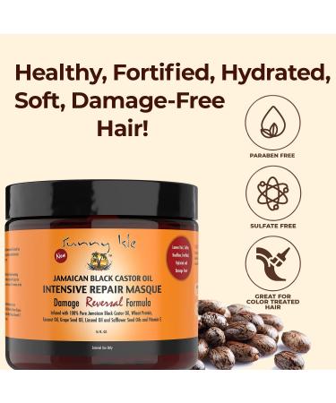 Sunny Isle Jamaican Black Castor Oil Shampoo & Conditioner Combo | Extreme Hydration + Intensive Repair Masque - 10.1oz & 16oz - Buy Online on GoSupps.com