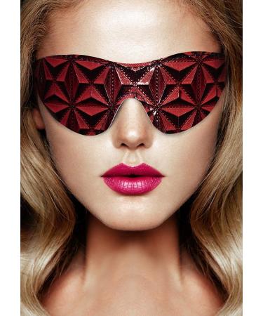 Ouch! by Shots - Luxury Vinyl Eye Mask with Elastic Straps - Burgundy