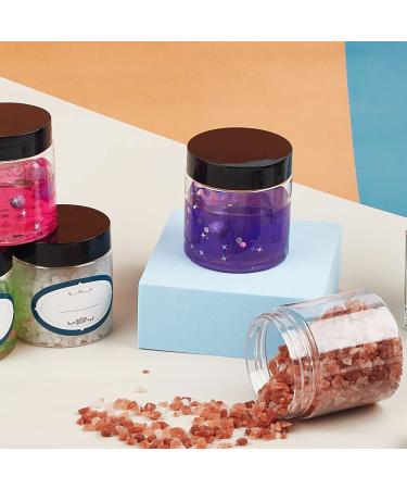 24 Pack 4 oz Clear Plastic Containers with Lids and Labels for Beauty Products - Body Butter Jars, Body Scrubs, Face Creams, Lotions - Buy Online on GoSupps.com