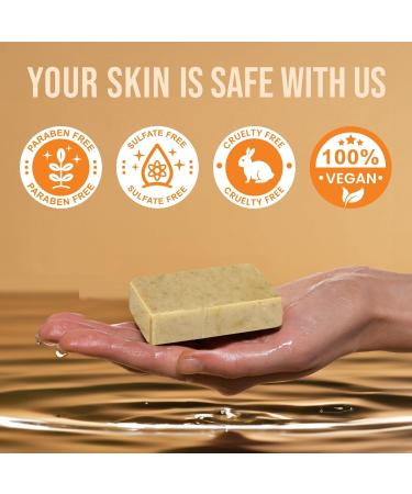 Kilomets Turmeric Soap Bar - Natural Skin Care for All Types | Smooth Skin for Men & Women (Pack of 3 - Buy Online on GoSupps.com