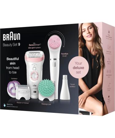 Buy Braun Silk- pil Beauty Set 9 Deluxe 7-in-1 Epilator for Women - Hair Remover Face Spa Razor & Cleaning Kit - Perfect Gift - NEW 9-985 BS Sensosmart  - Buy Online on GoSupps.com