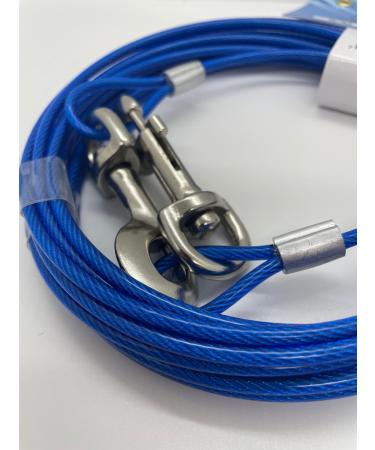 Tuff Tie Out Cable for Dogs Weather Resistant Tangle Resistant Extra Strong Horse Steel Snaps Durable and Long Lasting Made with Vinyl Coated Aircraft Cable (S/M Up to 60 lbs 15 ft Length) - Buy Online on GoSupps.com