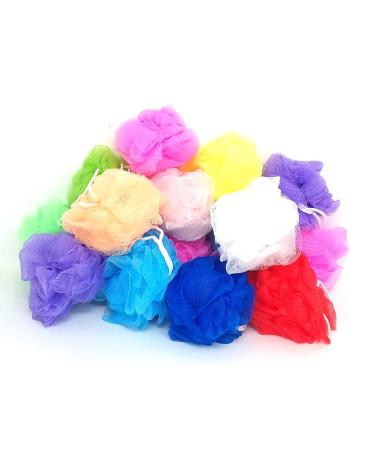 Loofah Lord 20 Small Full Bodied Quality Bath or Shower Sponge Loofahs Pouf Mesh Assorted Colors Wholesale Bulk Lot Assorted 20