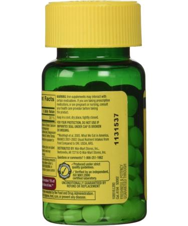 Spring Valley Iron 65mg 200 Tablets - Twin Pack, Equivalent to 325mg Ferrous Sulfate - Buy Online on GoSupps.com