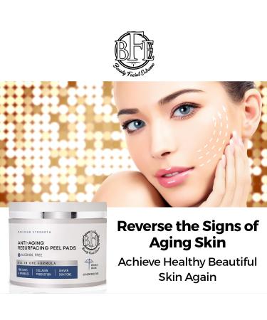 Anti-Aging Exfoliating Peel Pads | Lactic Salicylic & Glycolic Treatment for Fine Lines Wrinkles & Dark Spots | Face & Body Care - Buy Online on GoSupps.com