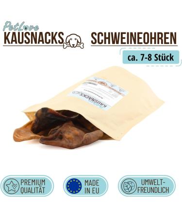 Petlove Pig Ears for Dogs - 100% Natural Low-Fat Protein-Rich Dental Snack (300g) - Grain-Free Kausnack - Buy Online on GoSupps.com
