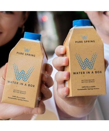 Water in a Box Flavoured Pure Spring Water 12 x 500ml Cartons | 100% Recyclable Packaging | Sustainably Sourced - Better Water for a Better World (Pure Spring) Pure Spring 6.00 l (Pack of 1) - Buy Online on GoSupps.com