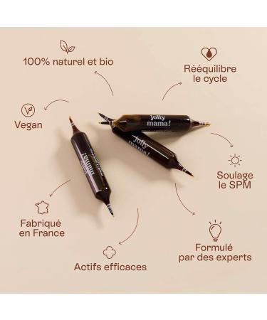 Happy Cycle - Naturally Rebalances the Female Cycle - 20 Ampoules of 10 ml - Relieves PMS - Organic Formula with Chasteberry - Buy Online on GoSupps.com