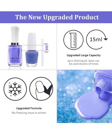 30ML Liquid Latex for Nails - Upgraded Peel off Barrier & Protector with Tweezers, Cuticle Oil for Growth Treatment and Repair - Purple - Buy Online on GoSupps.com
