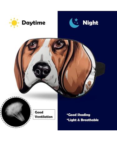 Soft Blackout Eye Mask for Sleeping | Adjustable Straps | Cute Beagle Flowers Design | No Pressure Travel Sleep Mask for Women - Buy Online on GoSupps.com