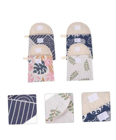 FRCOLOR 4pcs Cute Monstera Tampon Bags for Menstrual Pads - Cotton Linen Period Bags for Girls - Buy Online on GoSupps.com