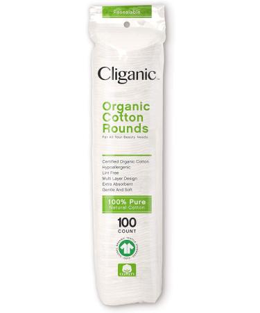 Cliganic Organic Cotton Rounds (400 Count) | Makeup Remover Pads, Hypoallergenic & Lint-Free, 100% Pure Cotton - Buy Online on GoSupps.com