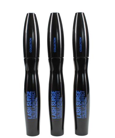 Collection Cosmetics Lash Surge Lot de 3 masques effet faux cils Noir imperm able 8 ml Caf 8 ml (Lot de 3)