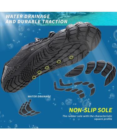 ZHR Black Aqua Shoes for Men & Women - Water Shoes Swimming & Beach Footwear (39 EU) - Buy Online on GoSupps.com