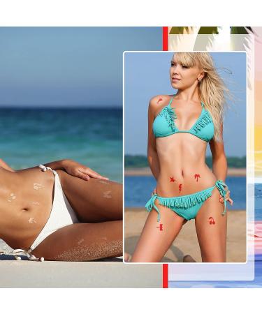 800 Self-Adhesive Tanning Stickers for Indoor Beds - Butterfly, Lips, Dolphin Perforated Stickers for Sun Protection - 10 Styles for Women - Buy Online on GoSupps.com