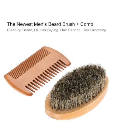 Mustache & Beard Brush and Comb Set | Men's Beard Grooming Tool Kit for Effortless Care - Buy Online on GoSupps.com