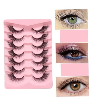 Shop Fluffy Mink Fake Eyelashes | 1 Pack of 7 Pairs | 3D Natural Wispy Lash Extensions for Gorgeous Eye Makeup - Buy Online on GoSupps.com