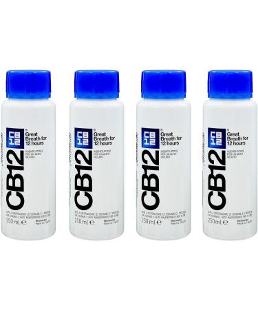 Buy CB12 Mouthwash 250ml Pack of 4 - Mint/Menthol for Fresh Breath | International Shipping Available - Buy Online on GoSupps.com