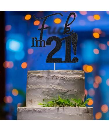 VIKY 21st Birthday Cake Topper - Glittery Decoration for Young Girls' Birthday Parties - Buy Online on GoSupps.com