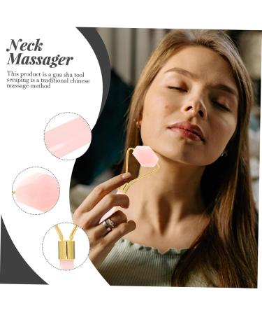 Shop Premium Pink Jade Massage Tools | Face Rollers & Gua Sha for Beauty and Muscle Care - 14x5cm - Buy Online on GoSupps.com