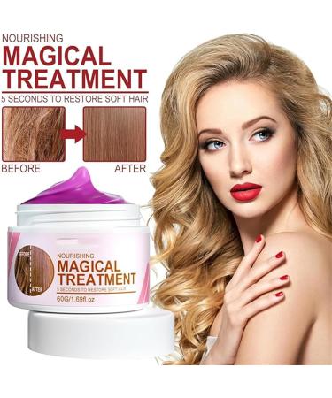 PPLWJLEF Silk Gloss Smoothing Cream Hair Mask Pure Keratin Repairing Hair Mask 5 Seconds Magical Shiny Hair Mask for Dry and Damaged Hair - Buy Online on GoSupps.com