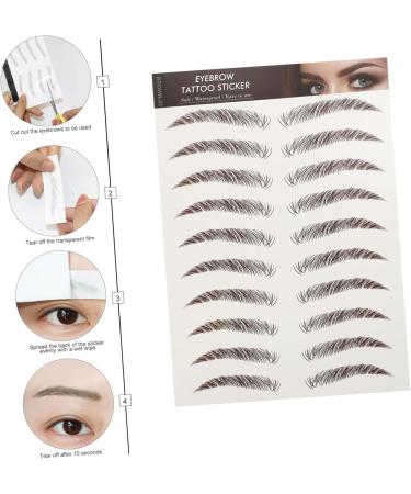Beavorty 54 Sheets Waterproof Eyebrow Stickers Eyebrow Stencils Fake Eyebrow Stickers 3d Transfer Stickers - Buy Online on GoSupps.com
