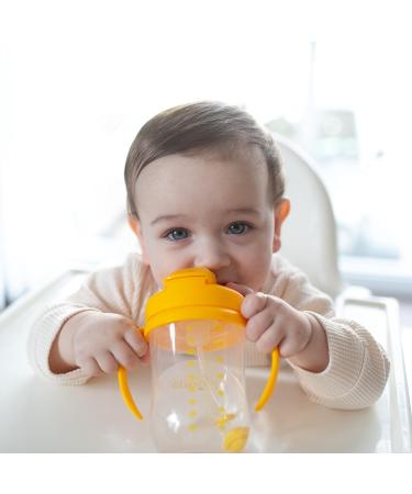 Dr. Brown's Milestones Baby's First Straw Cup 2 Pack - Dark Blue & Vintage Yellow 9oz/270ml - BPA Free | For 6m+ | Sippy Cup with Straw - Buy Online on GoSupps.com
