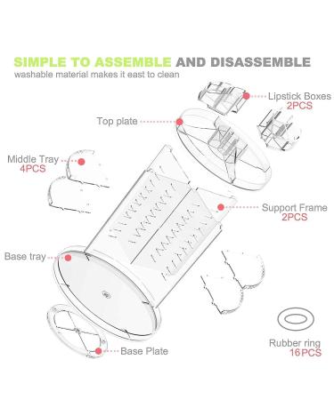 Boxalls 360 Rotatable Makeup Organizer - Large 8-Layer Skincare & Cosmetics Storage - Transparent Beauty Carousel for Perfumes & Makeup - International Shipping Available - Buy Online on GoSupps.com