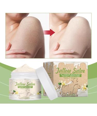 Raevior Beef Tallow Vanilla Cream Moisturizer for Face and Body Firming Tallow Ointment for Dry Skin Nourishing Skin Balm with Glycerin and Beeswax Moisturizing Butter 6 - Buy Online on GoSupps.com