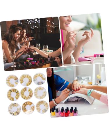 minkissy 9 Boxes Nail Art Accessories Nail Art Jewels Bling Ornaments Rivet Manicure Sticker Metal Nail Sequins Manicure Diy Decor Nail Decals Metal Stickers 3d Plastic - Buy Online on GoSupps.com