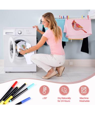Siumir Fabric Markers for Clothes - 12 Color Cloth Pens for DIY Arts - 0.24 oz (Pack of 12) - Buy Online on GoSupps.com