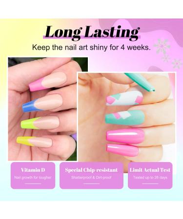 Lavender Violets 36 Color Quick Drying Dip Powder Nail Set - Glitter, Nude, Red, Pink, Yellow, Green - Fast Dry Dip Powder Nail Kit for Home Salon Manicure - Buy Online on GoSupps.com