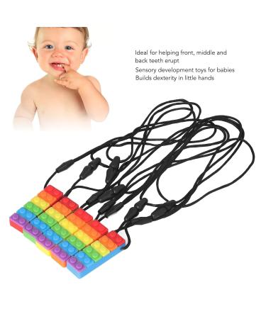 5PCS BPA-Free Baby Teeth Toys - Silicone Rainbow Building Blocks & Chewing Rings for Teething Relief - Buy Online on GoSupps.com