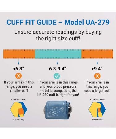 A&D Medical Replacement Small Blood Pressure Cuff (UA-279) - for UA-767PSAC, UA-767PVS & UA-787EJ Monitors - 16-24 cm Range - BP Cuff Connector - Pack of 1 - Buy Online on GoSupps.com