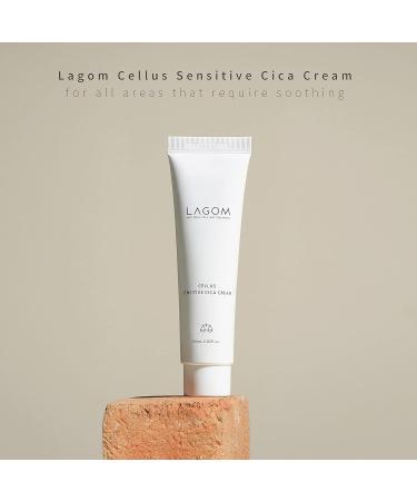 Buy LAGOM Cellus Sensitive Cica Cream - Natural Soothing Lotion for All Skin Types | 60ml | Centella & Green Tea Infusion for Calming & Hydration - Buy Online on GoSupps.com
