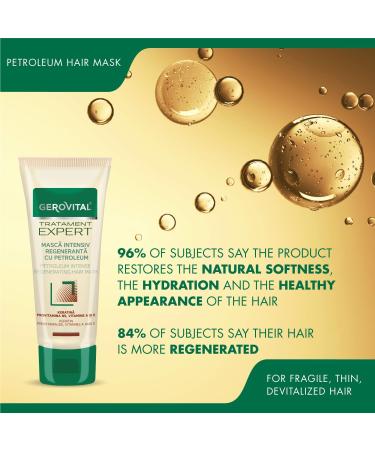 Intensive Regenerating and Restructuring Hair Mask with Oil Keratin Vitamin A and E Reconstructs and Strengthens Damaged Hair 150 ml Gerovital Tratament Expert - Buy Online on GoSupps.com