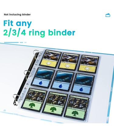 360 Pockets Binder Card Sleeves Double-Sided 9 Pocket Trading Card Pages for 3 Ring Binder  Clear Plastic Pages Sleeves for Sport Cards  Business Cards  Game Cards  Photos 20 - Buy Online on GoSupps.com