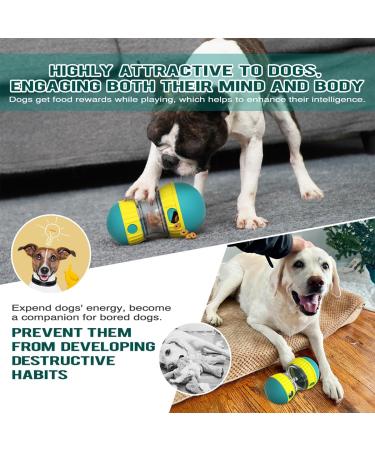 Interactive Treat Dispenser Dog Toy Dog Treat Dispensing Puppy Toys Rolling Dog Treat Dispenser Slow Feeder Reduce Boredom Improve IQ for Small Medium Large Dogs (Green) - Buy Online on GoSupps.com